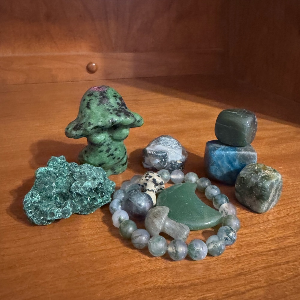 Green and Blue Crystal Set
